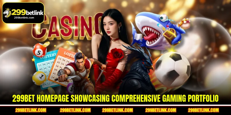 299BET homepage showcasing comprehensive gaming portfolio