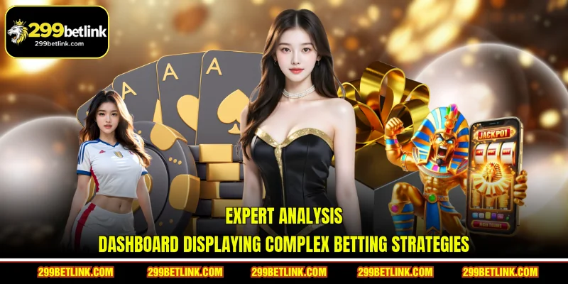 Expert analysis dashboard displaying complex betting strategies