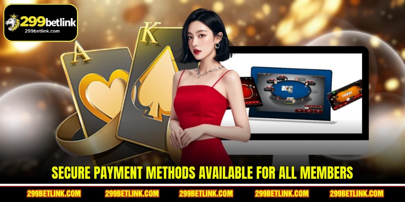 Secure payment methods available for all members