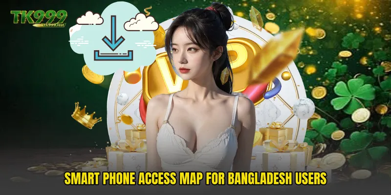 Smart phone access map for Bangladesh users